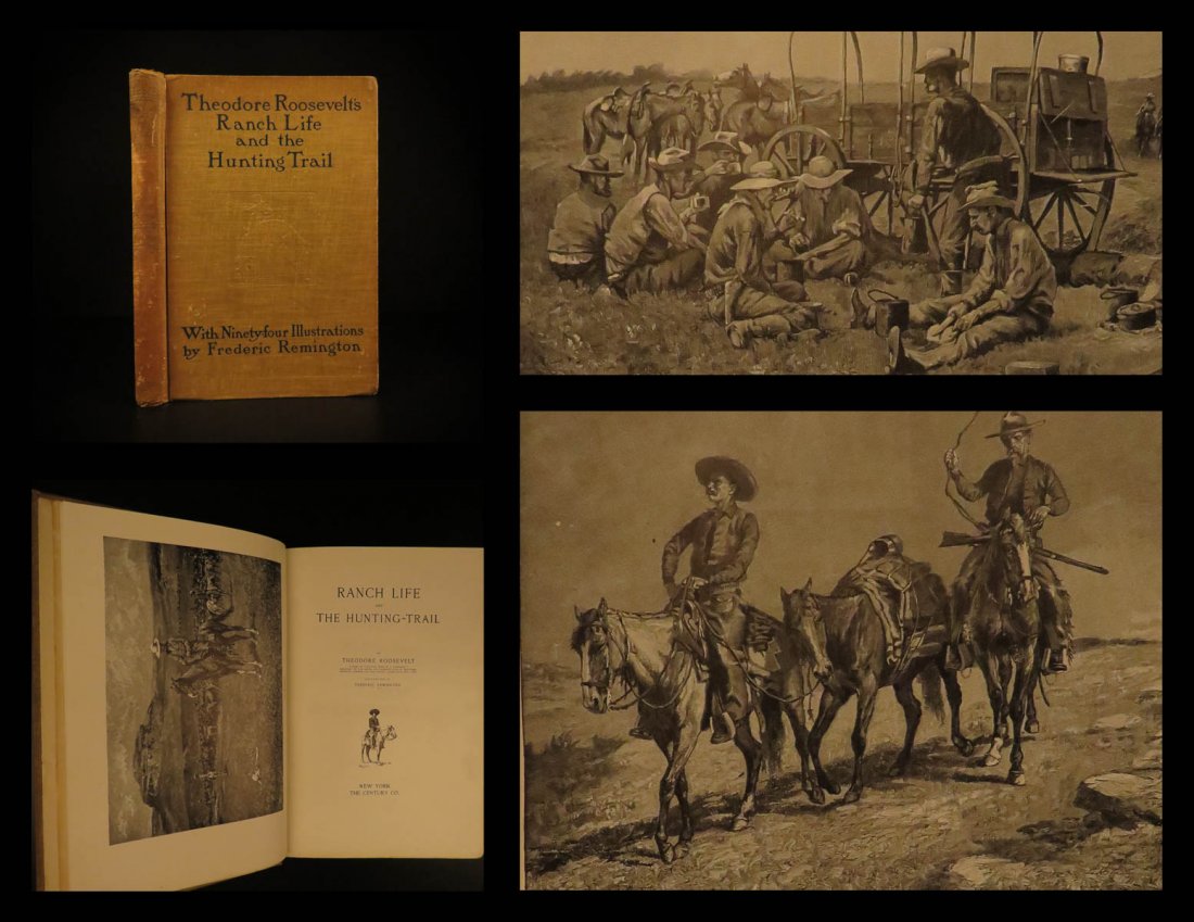 1911 Theodore Roosevelt Ranch Life & Hunting Trail: 1911 Theodore Roosevelt Ranch Life & Hunting Trail Remington ART Indians America “Knowing what's right doesn't mean much unless you do what's right.” ― Theodore Roosevelt A classic of the Am