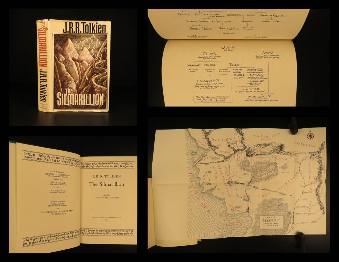 1977 1st ed JRR Tolkien Silmarillion Lord of the Rings (1 of 10)
