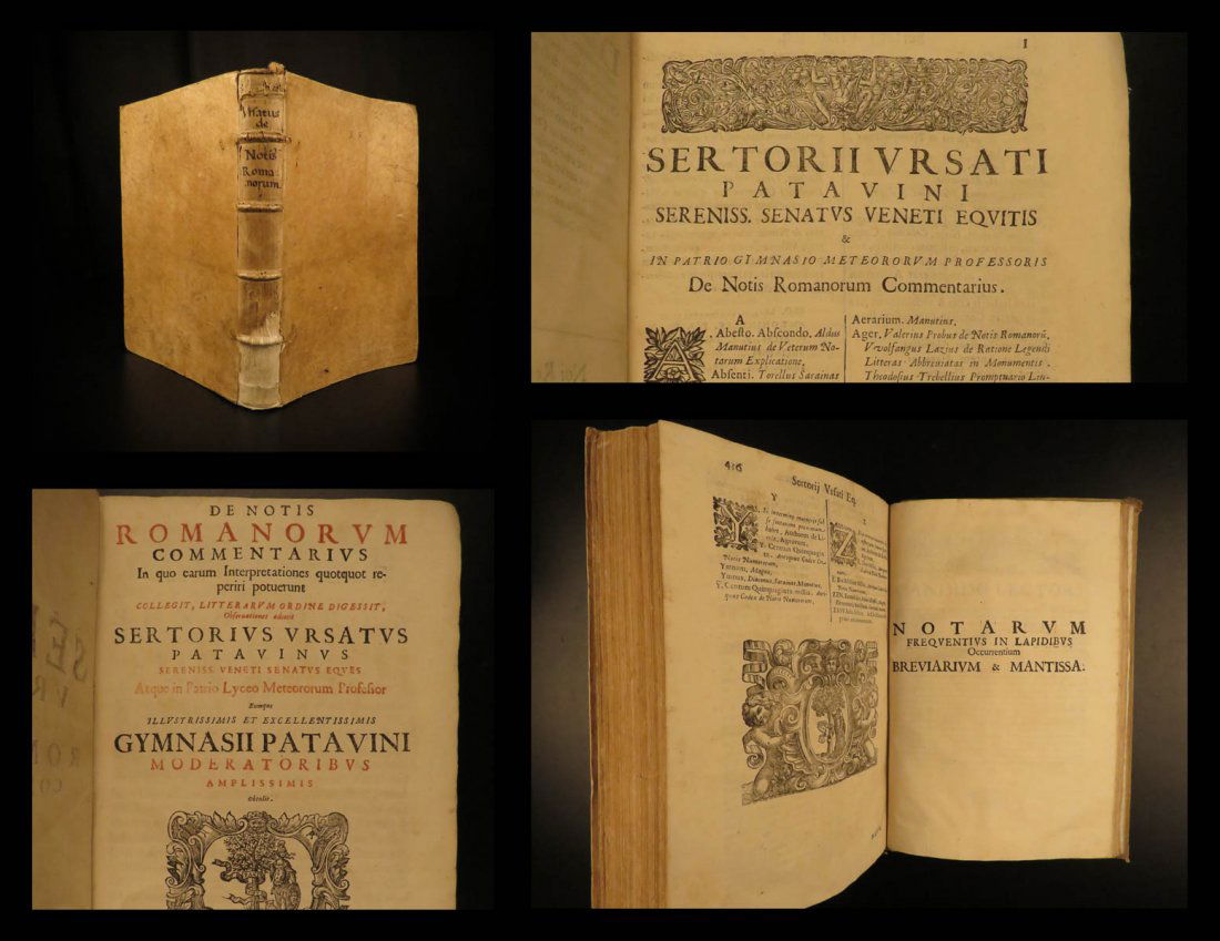 1672 1st ed Orsato De Notis Romanorum Latin Archaeology (1 of 10)