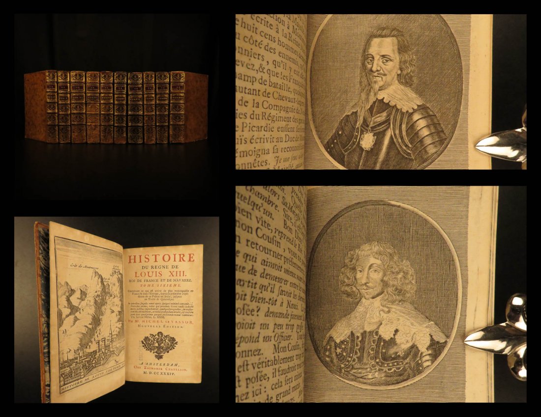 1734 History of Louis XIII of France le Vassor: 1734 History of Louis XIII of France le Vassor Portraits Louis XIV 10v French Michel le Vassor was a 17th-century French historian whose works, even those of political and historical nature, were writ