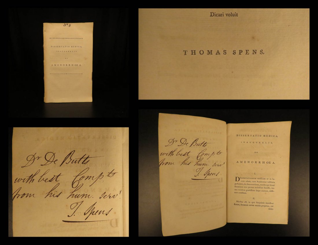 1784 SIGNED Robertson on Amenorrhea Scottish Medicine: 1784 SIGNED Robertson on Amenorrhea Scottish Medicine OBGYN Pregnancy Surgery Gulielmus Robertson, an 18th-century Scottish physician, published the findings from research into female menstruation in 