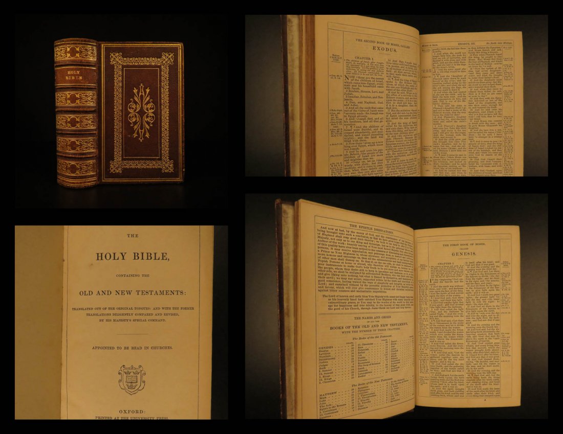 1855 BEAUTIFUL King James Holy BIBLE Oxford University (1 of 10)