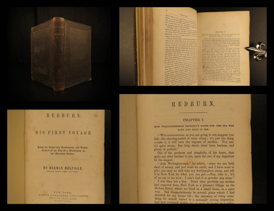 1855 Herman Melville Redburn His First Voyage Moby Dick (1 of 11)