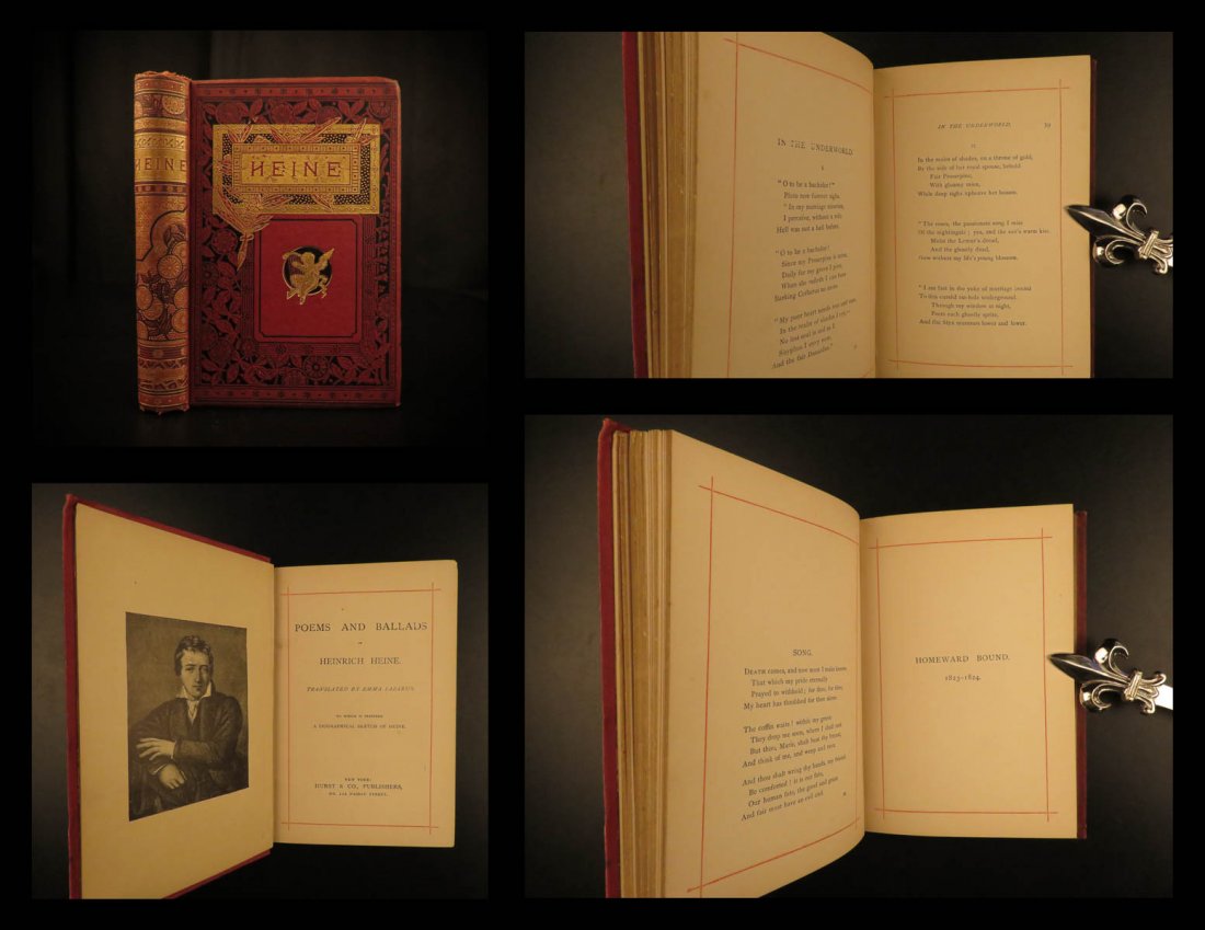 1880 Heinrich Heine Poems and Ballads German Poetry: 1880 Heinrich Heine Poems and Ballads German Poetry English Lieder Lyrics Heinrich Heine was a 19th-century German poet known for his lyric poems and ballads. Many of his poems were used by famous Ger
