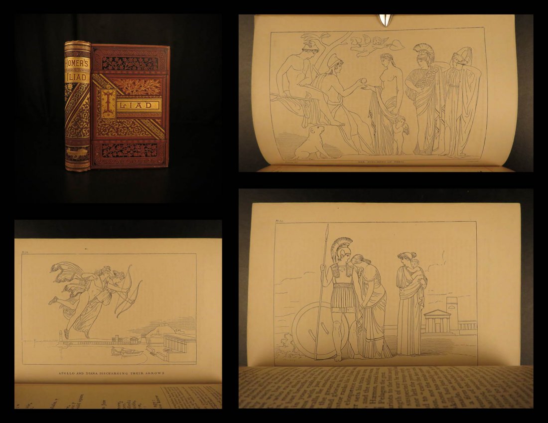 1882 Homer ILIAD Greek Mythology English Alexander Pope: 1882 Homer ILIAD Greek Mythology English Alexander Pope English Trojan War RARE Homer, a legendary Greek poet, is responsible for two of the most memorable poems of mythology, the ‘Odyssey’ and th