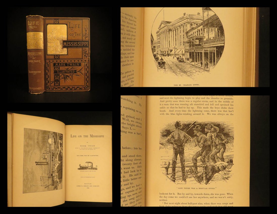 1883 1st ed Mark Twain Life on the Mississippi (1 of 10)