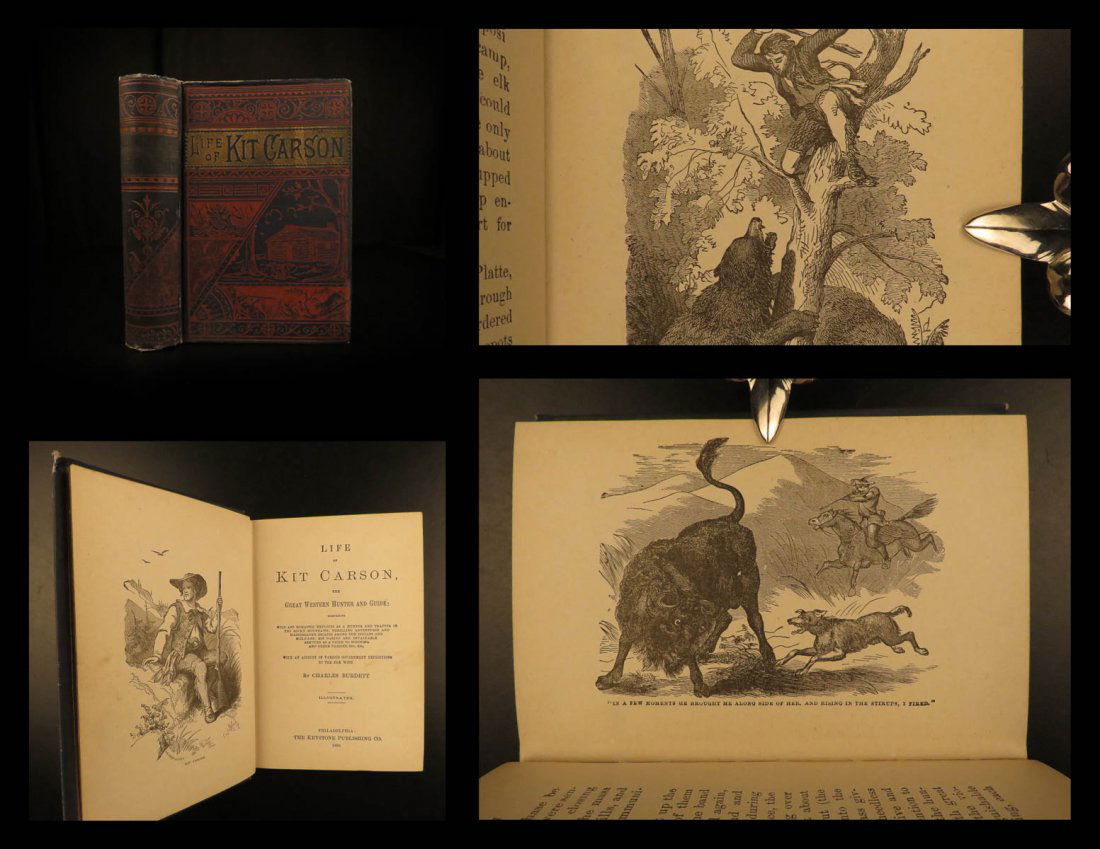 1890 Life of Kit Carson American Expeditions INDIANS (1 of 10)