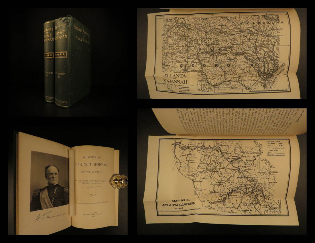 1891 General William Sherman Personal Memoirs (1 of 10)