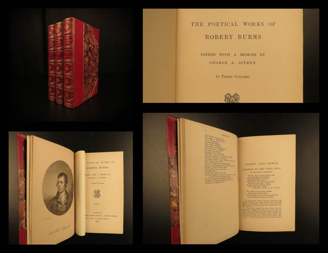 1893 EXQUISITE Robert Burns Scottish Poems Scotland (1 of 10)