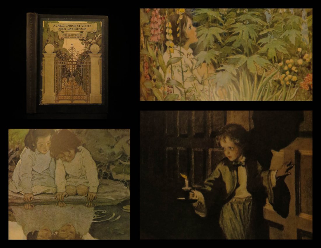 1905 1ed Child’s Garden of Verses: 1905 1ed Child’s Garden of Verses Robert Louis Stevenson Illustrated Lamplighter Robert Louis Stevenson was a Scottish essayist, poet, and author of fiction and travel books, best known for his nove