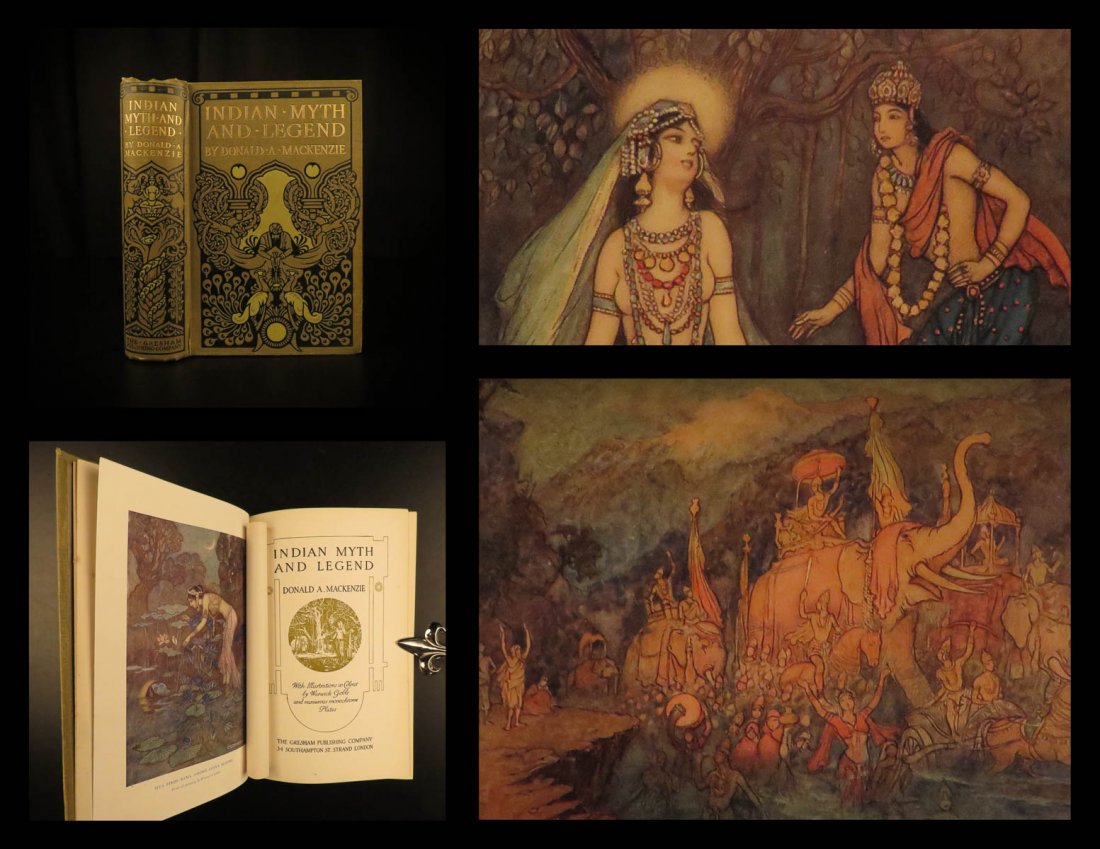 1924 Indian Myth & Legend INDIA Hindu gods Shiva (1 of 10)