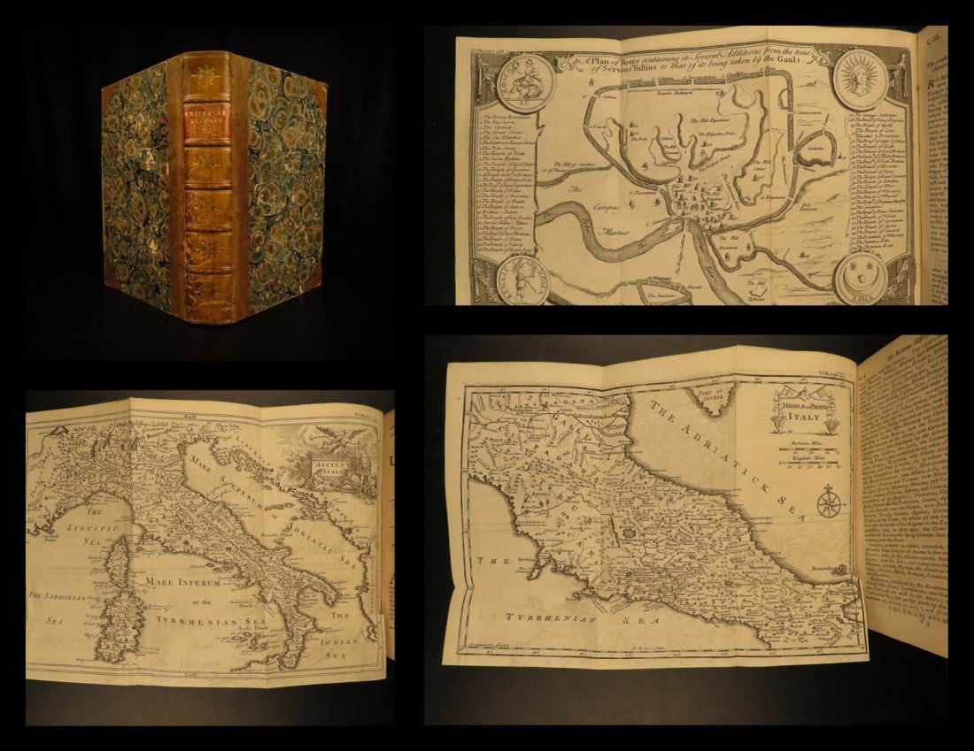 1747 1ed ROME Italy Romulus Persians MAPS Corsica (1 of 10)