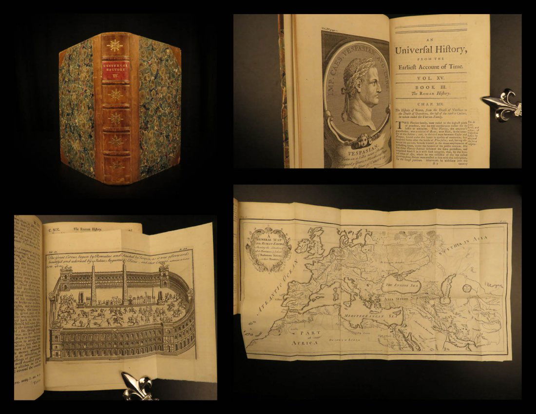 1748 1ed ROME Constantine the Great Trajan MAP (1 of 9)