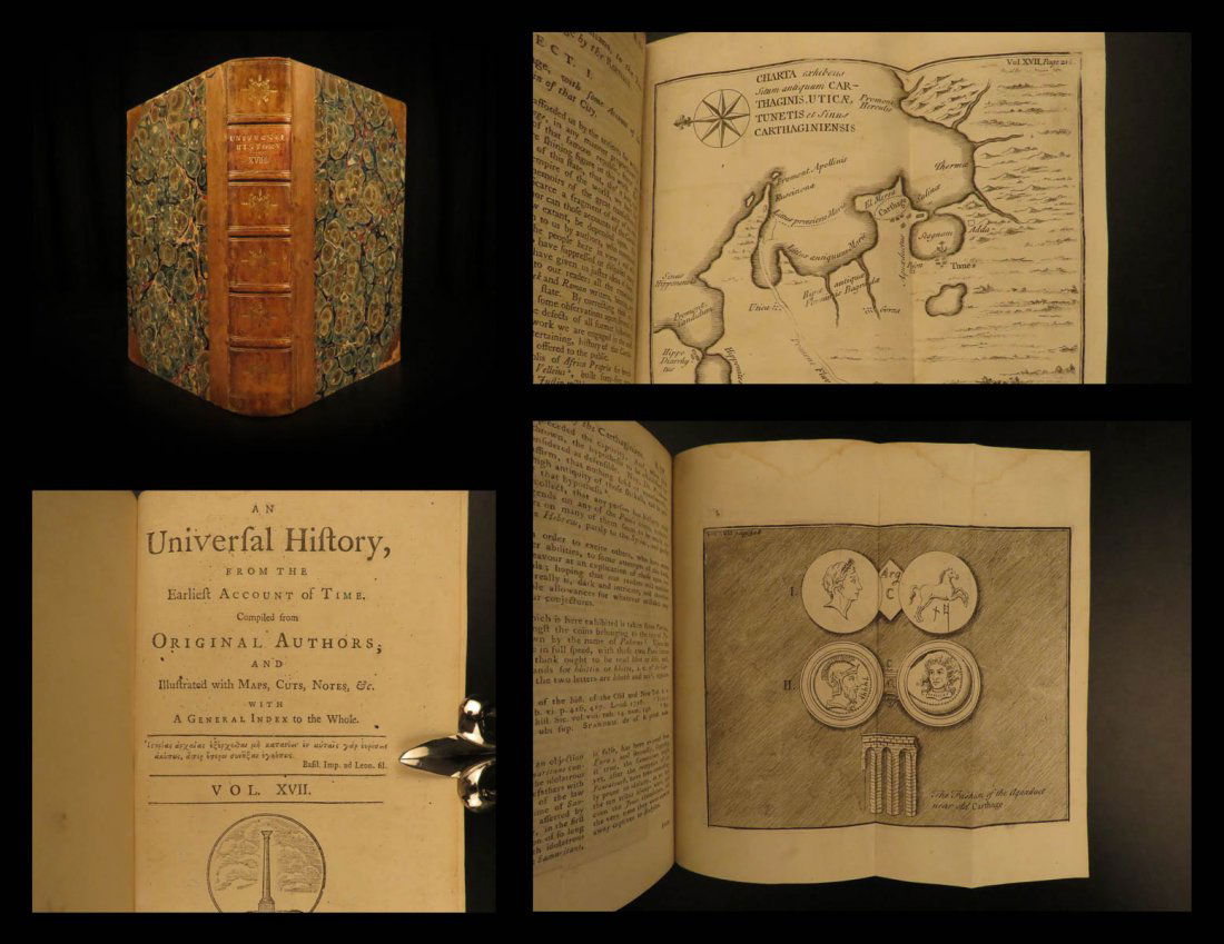 1748 1ed Carthage Map Hannibal ROME Punic Wars (1 of 10)