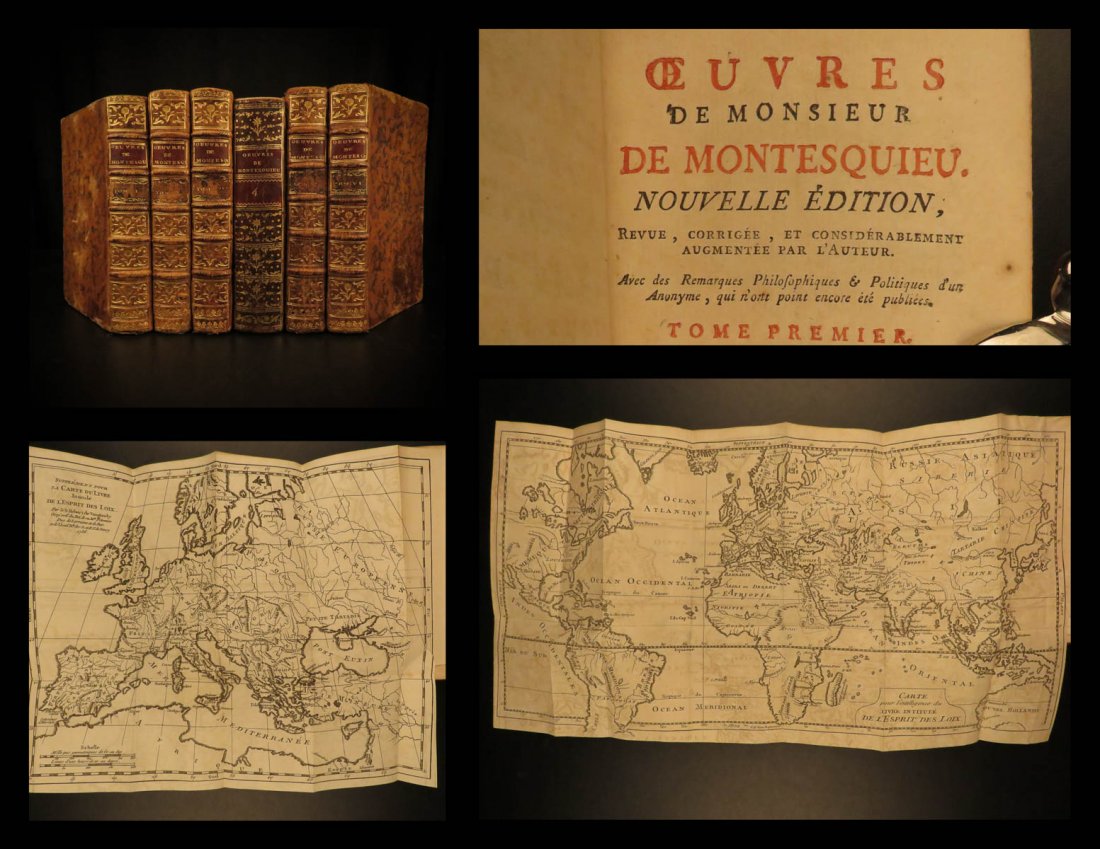 1765 Montesquieu Spirit of the Laws Political: 1765 Montesquieu Spirit of the Laws Political Philosophy Government MAPS 6v Set “Useless laws weaken the necessary laws.” ― Montesquieu, The Spirit of the Laws Charles-Louis de Montesquieu w