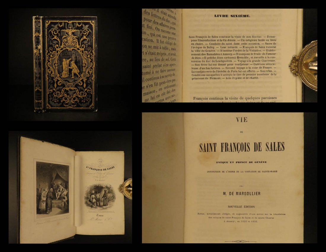 1846 BEAUTIFUL BINDING Life of Saint Francois de Sales (1 of 10)