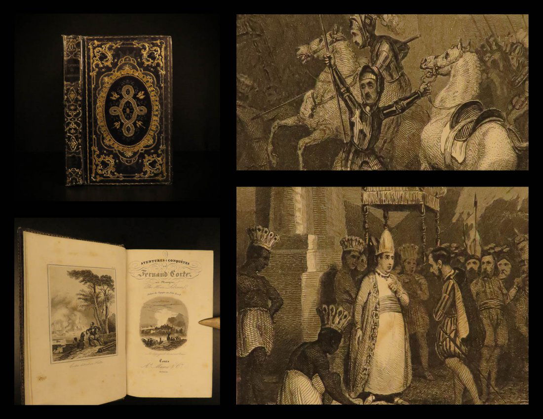 1846 BEAUTIFUL BINDING Hernan Cortez Spanish Conquest (1 of 10)