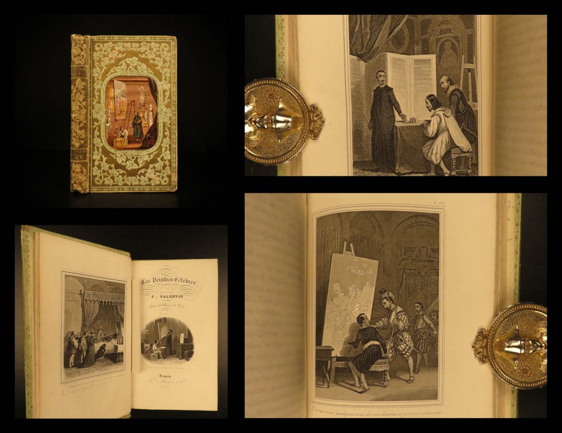 1851 BEAUTIFUL BINDING Celebrated Painters Valentin (1 of 10)
