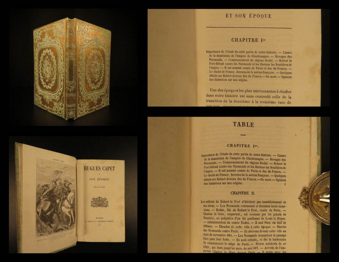 1854 BEAUTIFUL BINDING Hugh Capet King of Franks (1 of 10)