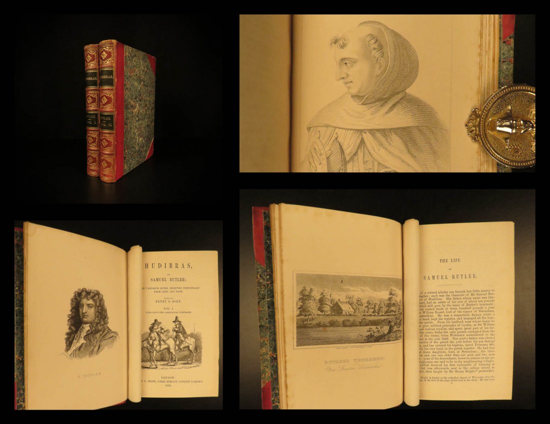 1859 EXQUISITE Samuel Butler HUDIBRAS English Civil War: 1859 EXQUISITE Samuel Butler HUDIBRAS English Civil War 2v Extra Illustrated “Loyalty is still the same, whether it win or lose the game; true as a dial to the sun, although it be not shined upon.��