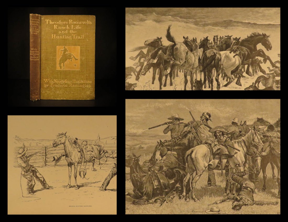 1902 Theodore Roosevelt Ranch Life & Hunting Trail: 1902 Theodore Roosevelt Ranch Life & Hunting Trail Remington ART Indians America “Knowing what's right doesn't mean much unless you do what's right.” ― Theodore Roosevelt A classic of the Am