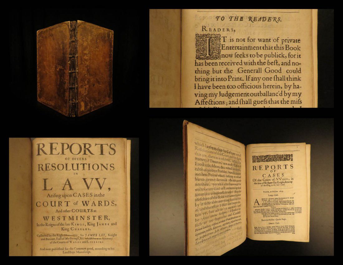 1659 1ed LAW James Ley Reports of Court of Wards (1 of 10)