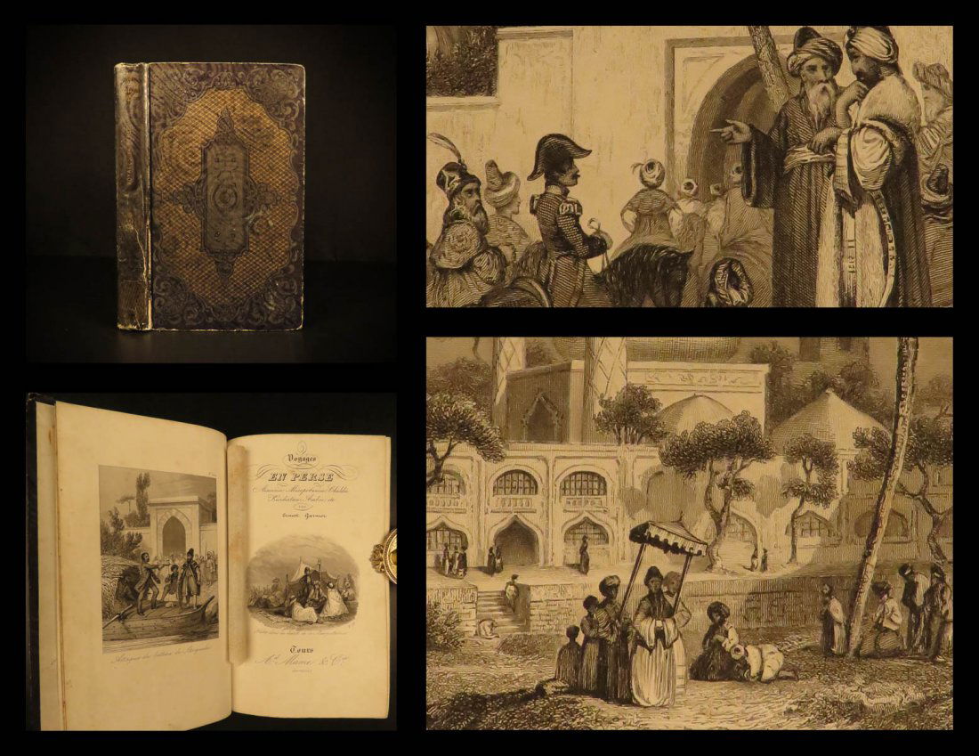 1842 BEAUTIFUL BINDING Voyages in Persia Arabia (1 of 10)