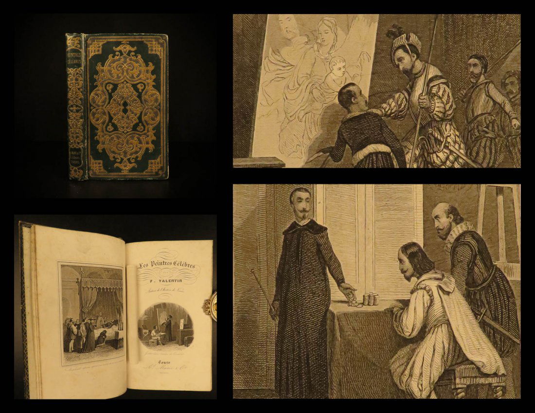 1846 BEAUTIFUL BINDING Celebrated Painters Valentin (1 of 10)