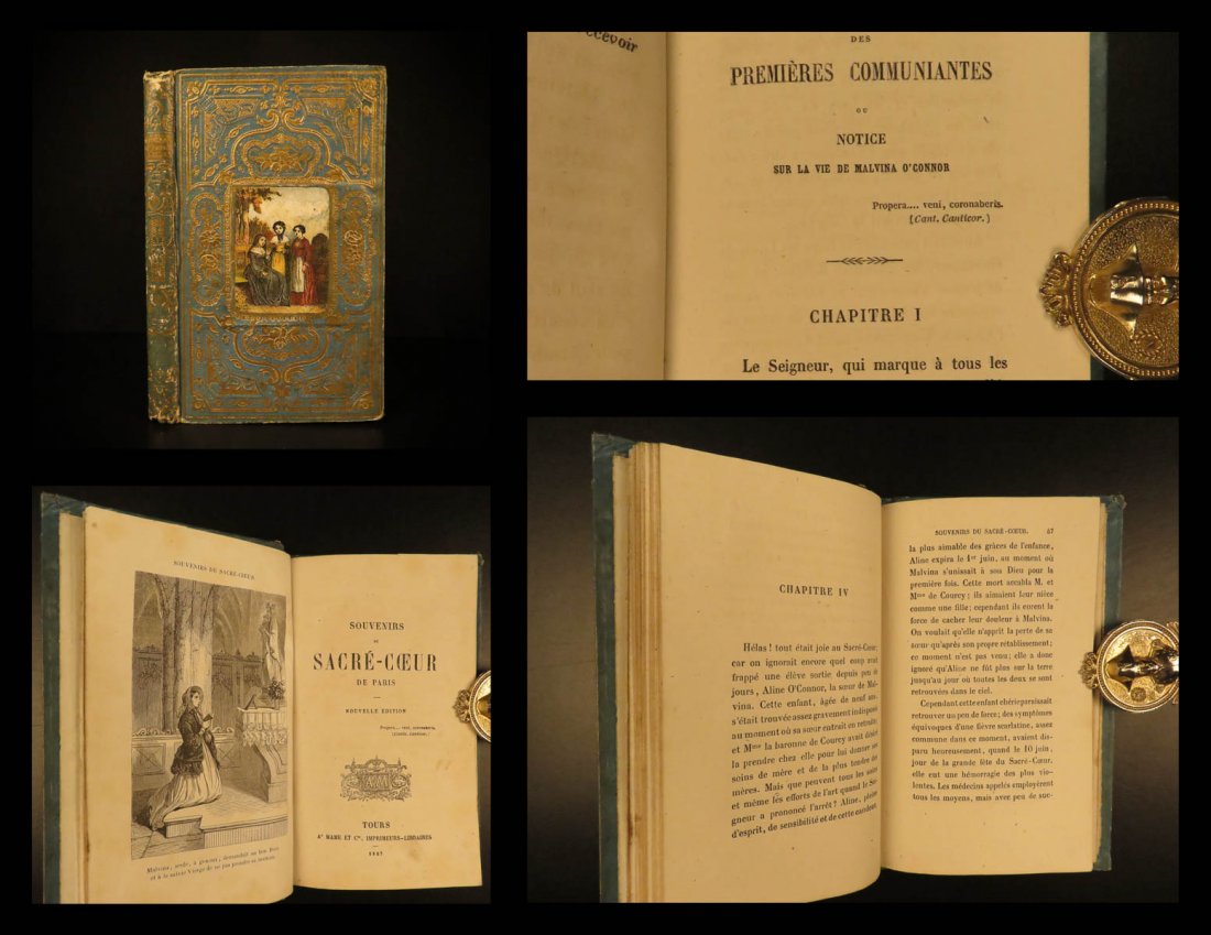 1857 BEAUTIFUL BINDING Souvenirs of Sacre Coeur Paris (1 of 10)