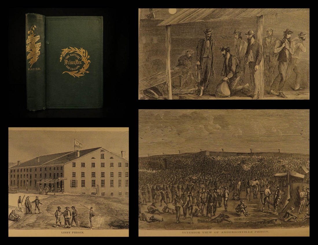 1868 Confederate Prisons Civil War Torture Union: 1868 Confederate Prisons Civil War Torture Union Glazier Libby Richmond CSA Willard Glazier was a Union lieutenant during the American Civil War who was captured and imprisoned in the infamous Confede