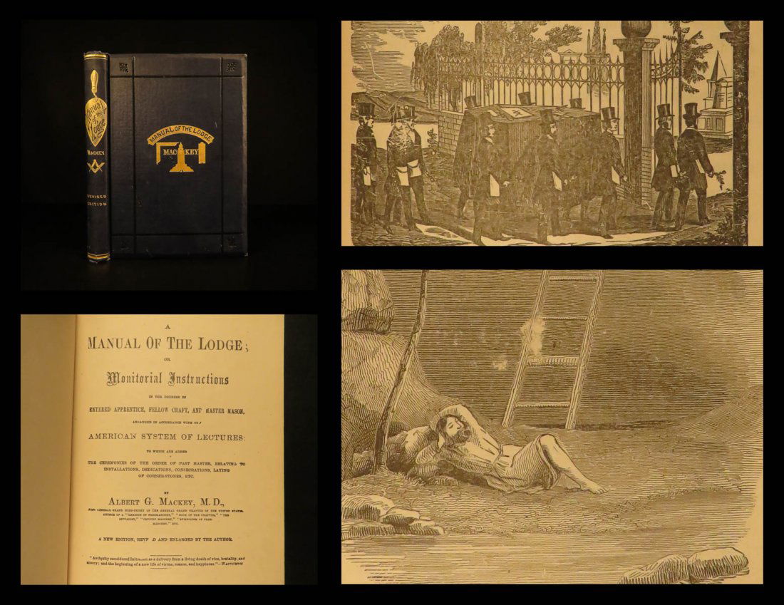 1870 Freemasonry Manual Masonic Lodge Albert Mackey (1 of 10)
