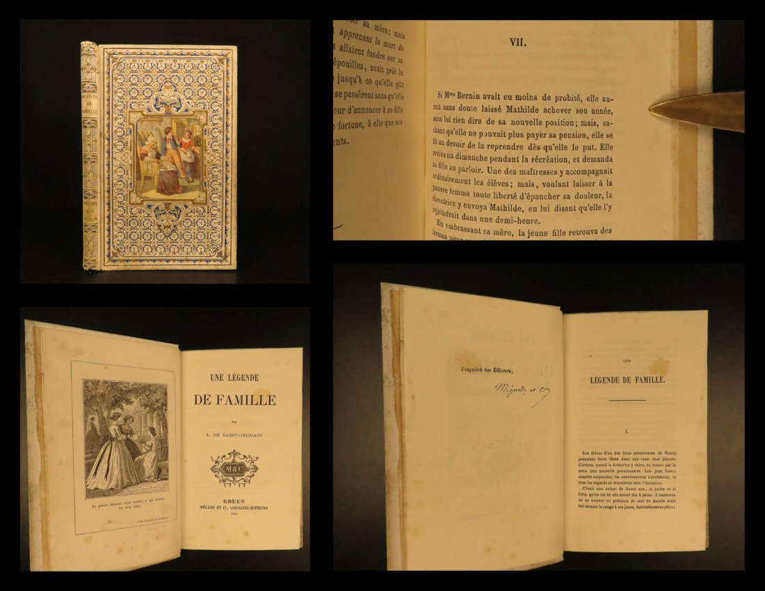 1877 BEAUTIFUL BINDING Family Legends by Saint-Germain (1 of 10)