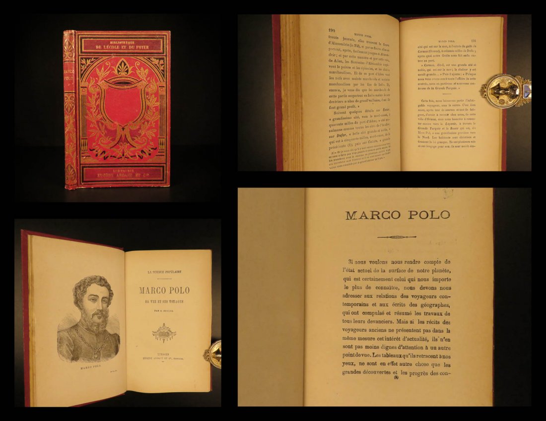 1882 BEAUTIFUL BINDING Marco Polo Voyages CHINA Asia (1 of 10)
