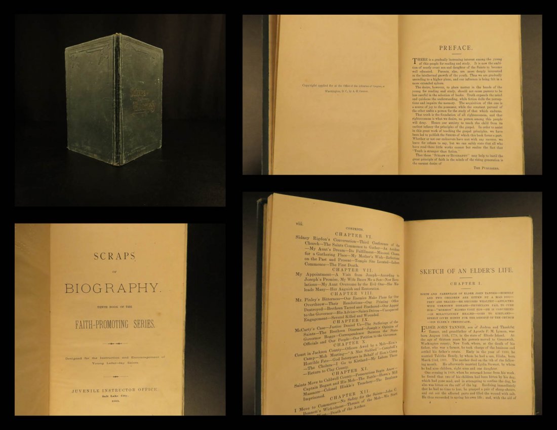 1883 MORMON Biography Salt Lake City Utah Joseph Smith (1 of 10)