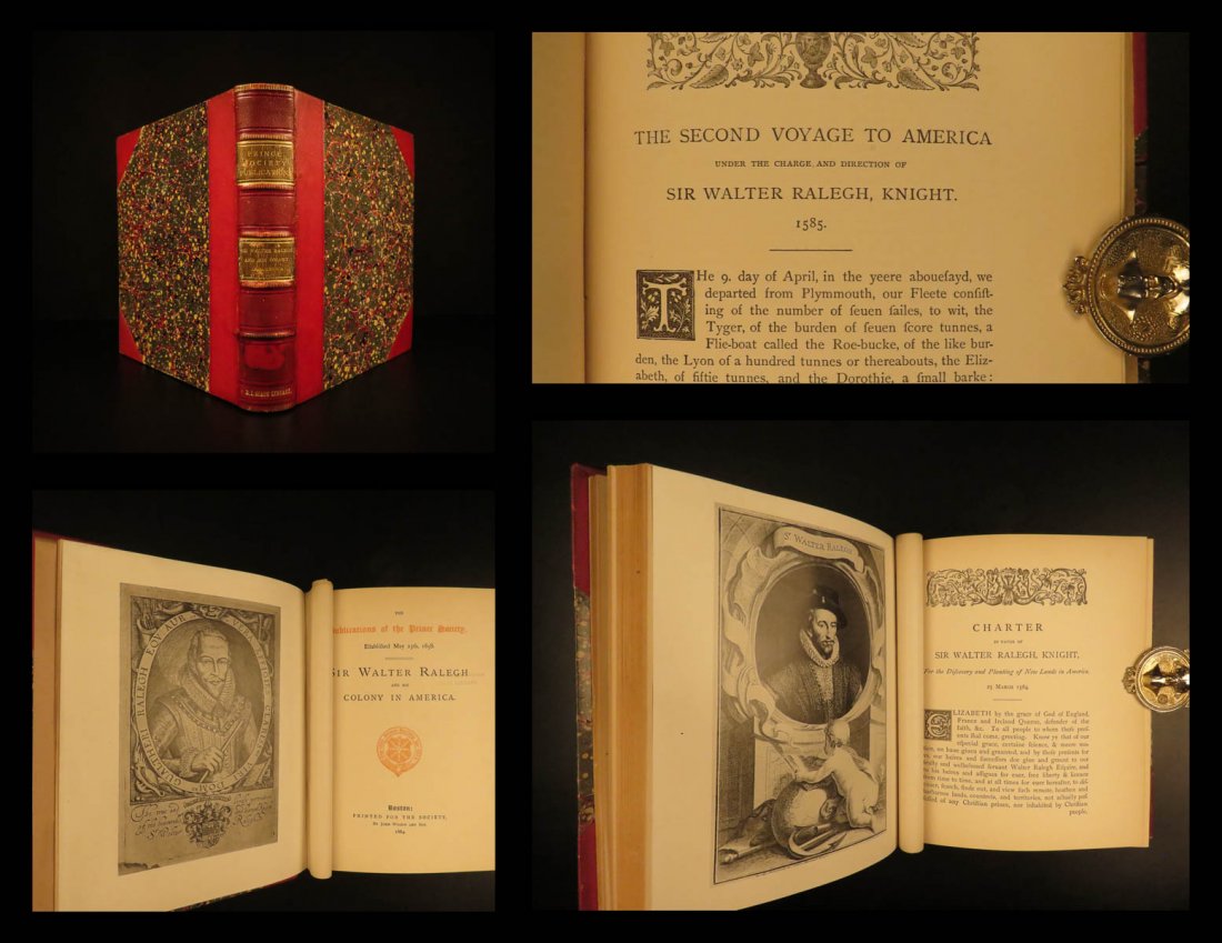1884 1ed Walter Raleigh Colony in America Roanoke: 1884 1ed Walter Raleigh Colony in America Roanoke Croatoan Francis Drake Tarbox Walter Raleigh was one of the most famous English explorers of the 16th-century, perhaps best known for his attempts at 