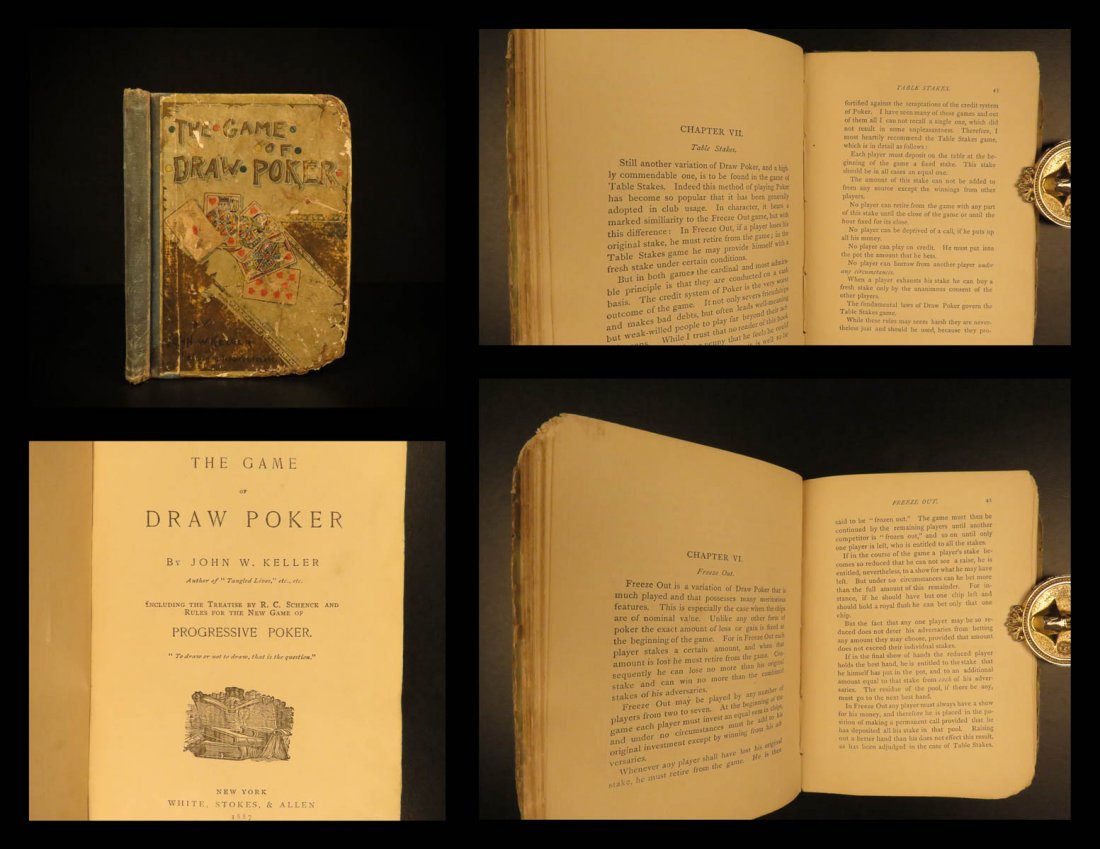 1887 1ed Game of Draw POKER Gambling Card Games (1 of 10)