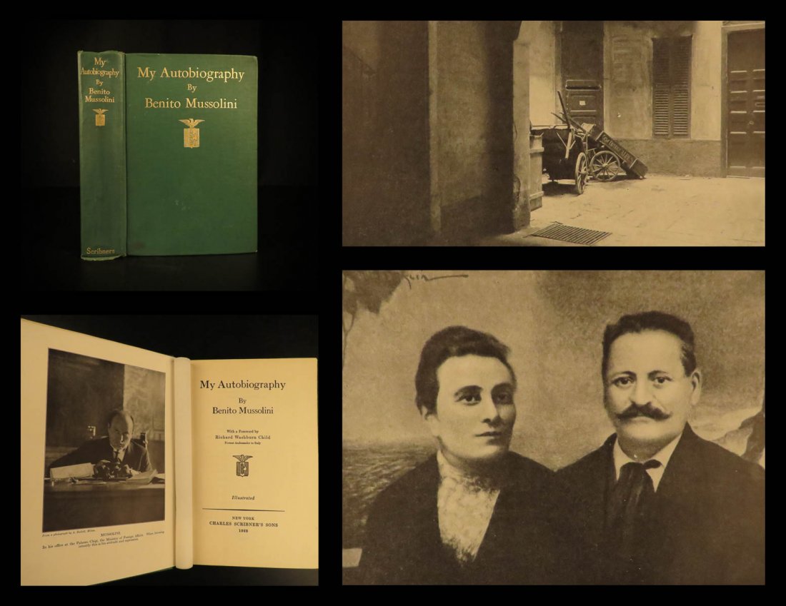 1928 1st ed Benito Mussolini Autobiography Fascism: 1928 1st ed Benito Mussolini Autobiography Fascism World War II Hitler Communism Benito Mussolini was one of the most iconic figures of early 20th-century fascism and communism. While serving as the P