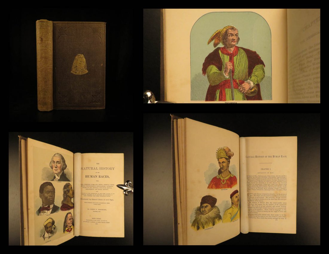 1869 1ed Human Races Jeffries Slavery Racism INDIANS (1 of 10)