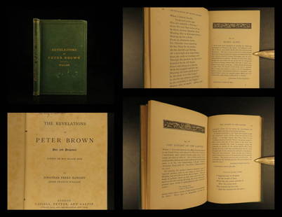 1872 1ed IRISH Poetry John Waller Freke Slingsby: 1872 1ed IRISH Poetry John Waller Freke Slingsby Revelation of Peter Brown John Francis Waller was a 19th-century Irish poet who published almost entirely under the pseudonym of Jonathan Freke