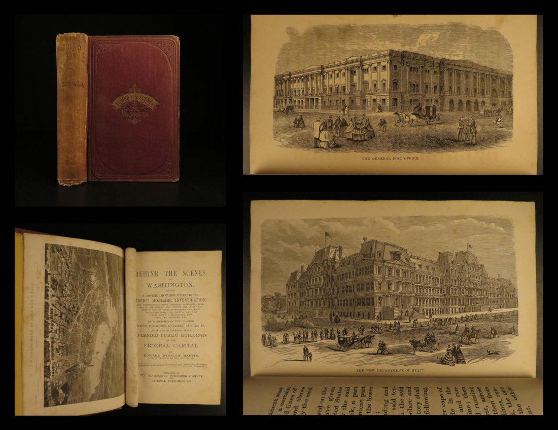 1873 1ed Washington DC Behind the Scenes in American: 1873 1ed Washington DC Behind the Scenes in American Politics Railroad Scandals Edward Martin’s “Behind the Scenes in Washington” is a rare, 19th-century book on the ins-and-outs of Washington D