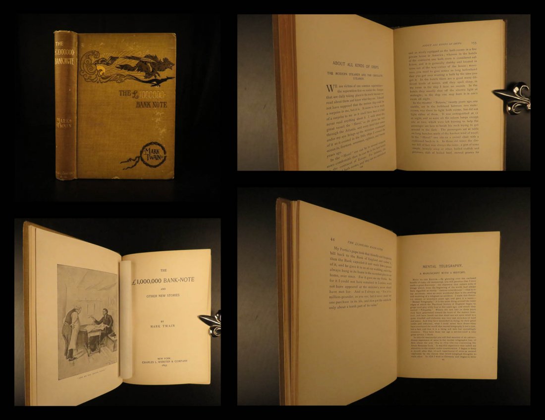 1893 1st ed Mark Twain Million Pound Bank Note (1 of 10)