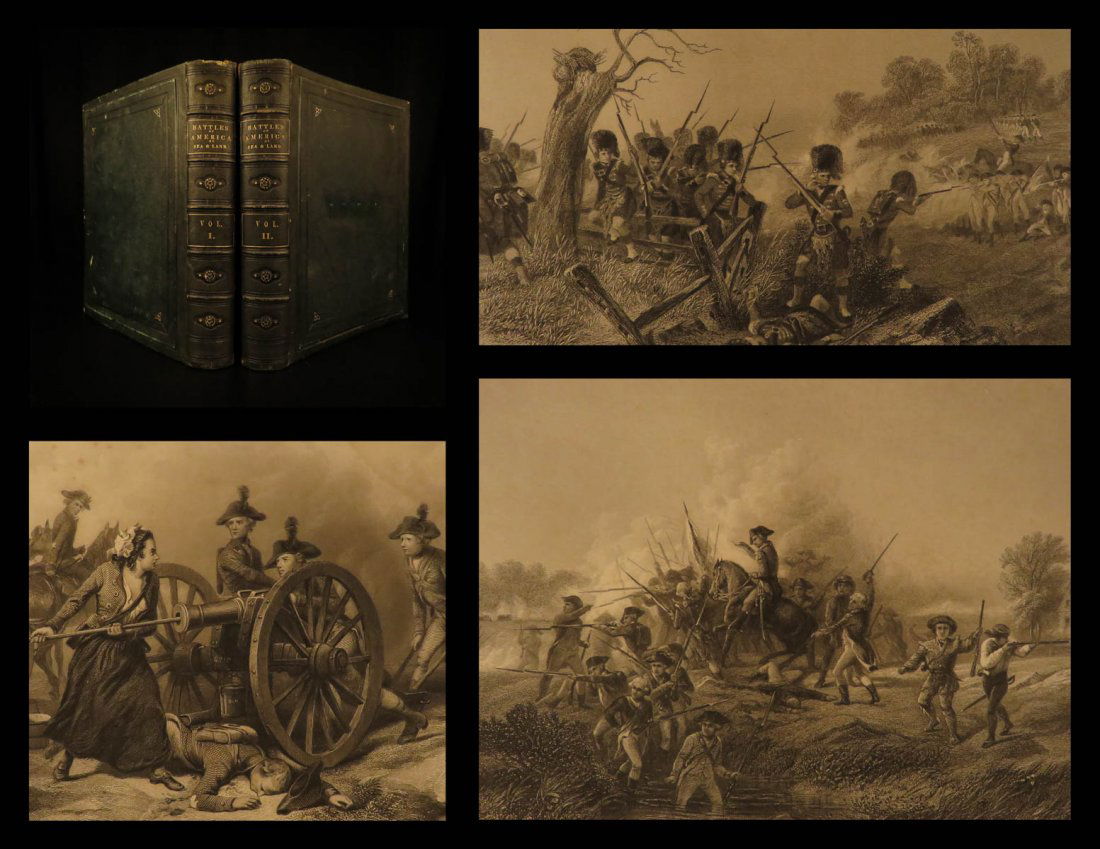 1859 Battles of America Sea & Land Tomes Chappel (1 of 10)