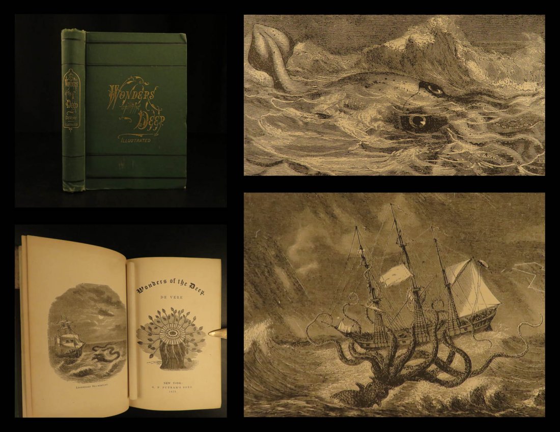 1875 Monsters of the Deep Kraken Giant Squid Sea (1 of 10)