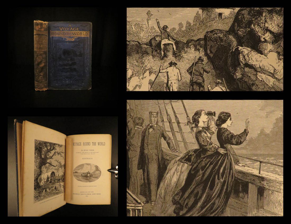 1877 1ed Jules Verne Voyage Round the World Australia I (1 of 10)