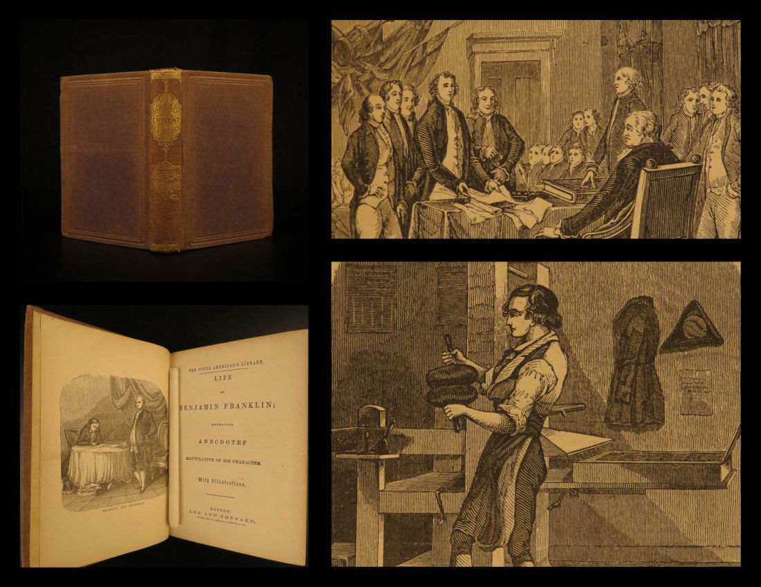 1846 Life of Benjamin Franklin Electricity America Laws (1 of 10)