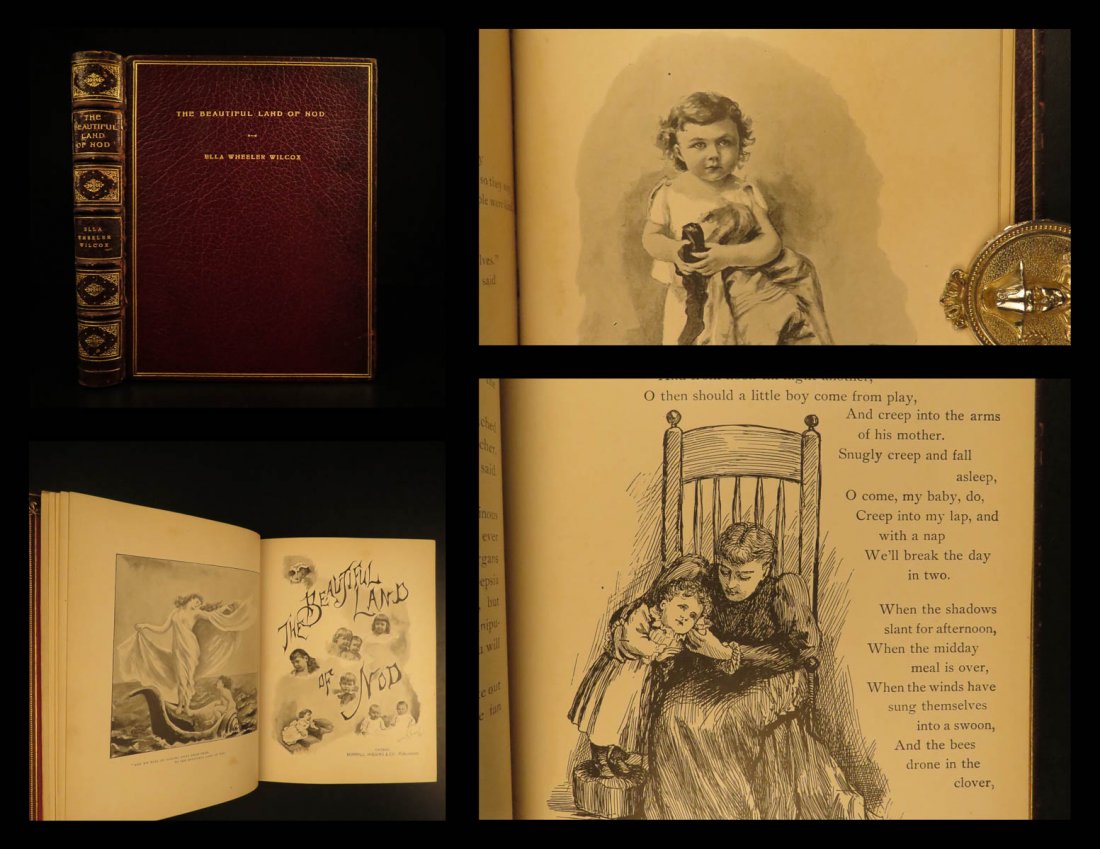 1892 FINE BINDING Fairy Tale Beautiful Land of Nod (1 of 10)