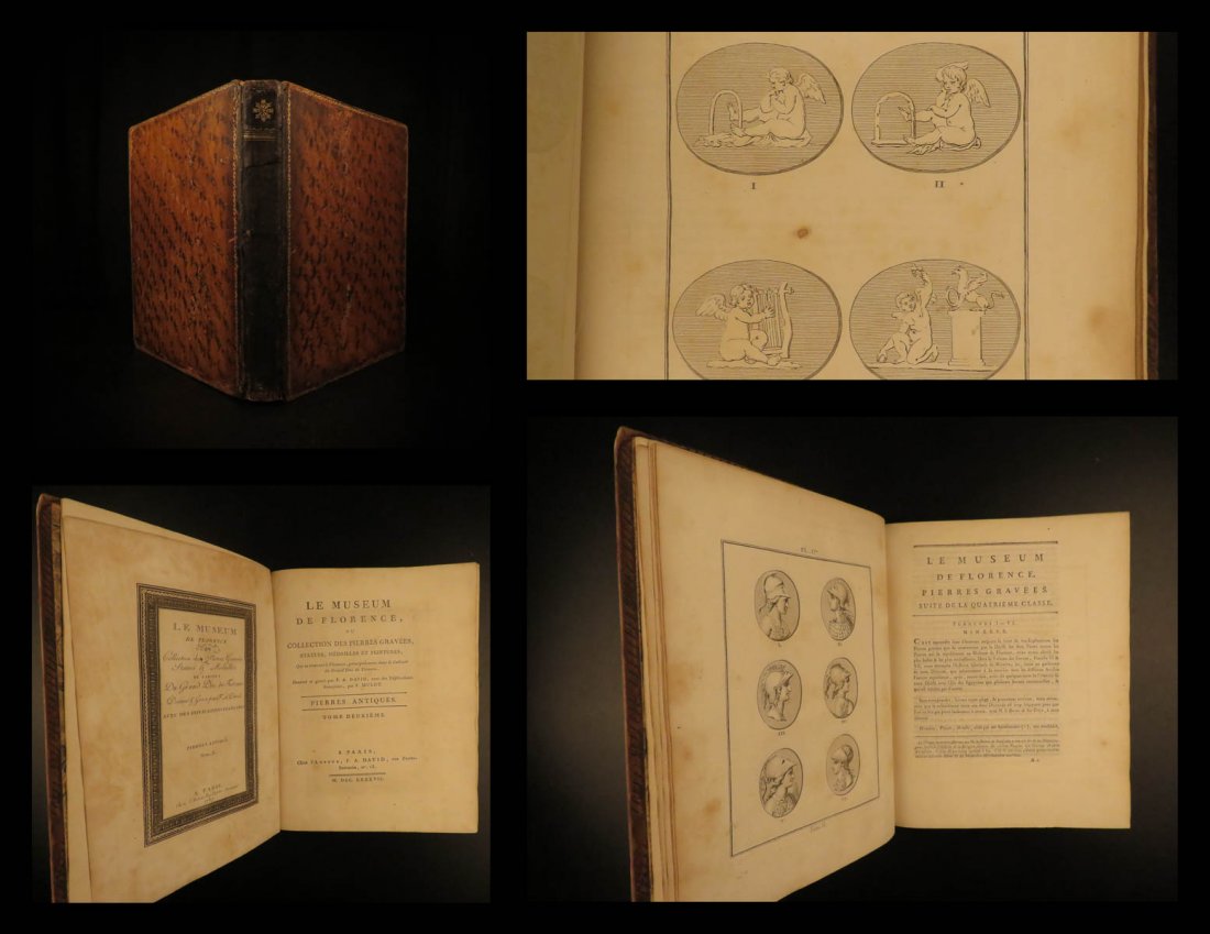 1787 Museum of Florence Greco-Roman ART Statues Paint (1 of 10)