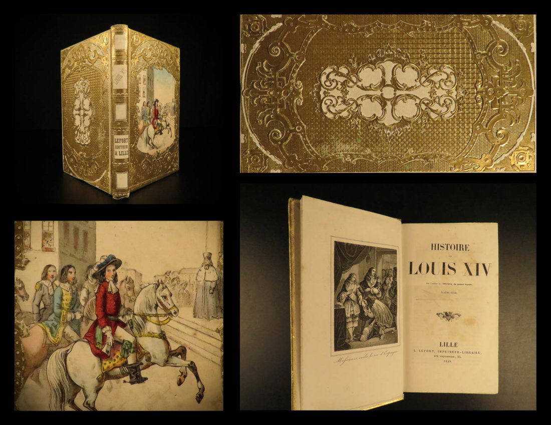 1849 BEAUTIFUL BINDING Louis XIV France French (1 of 10)