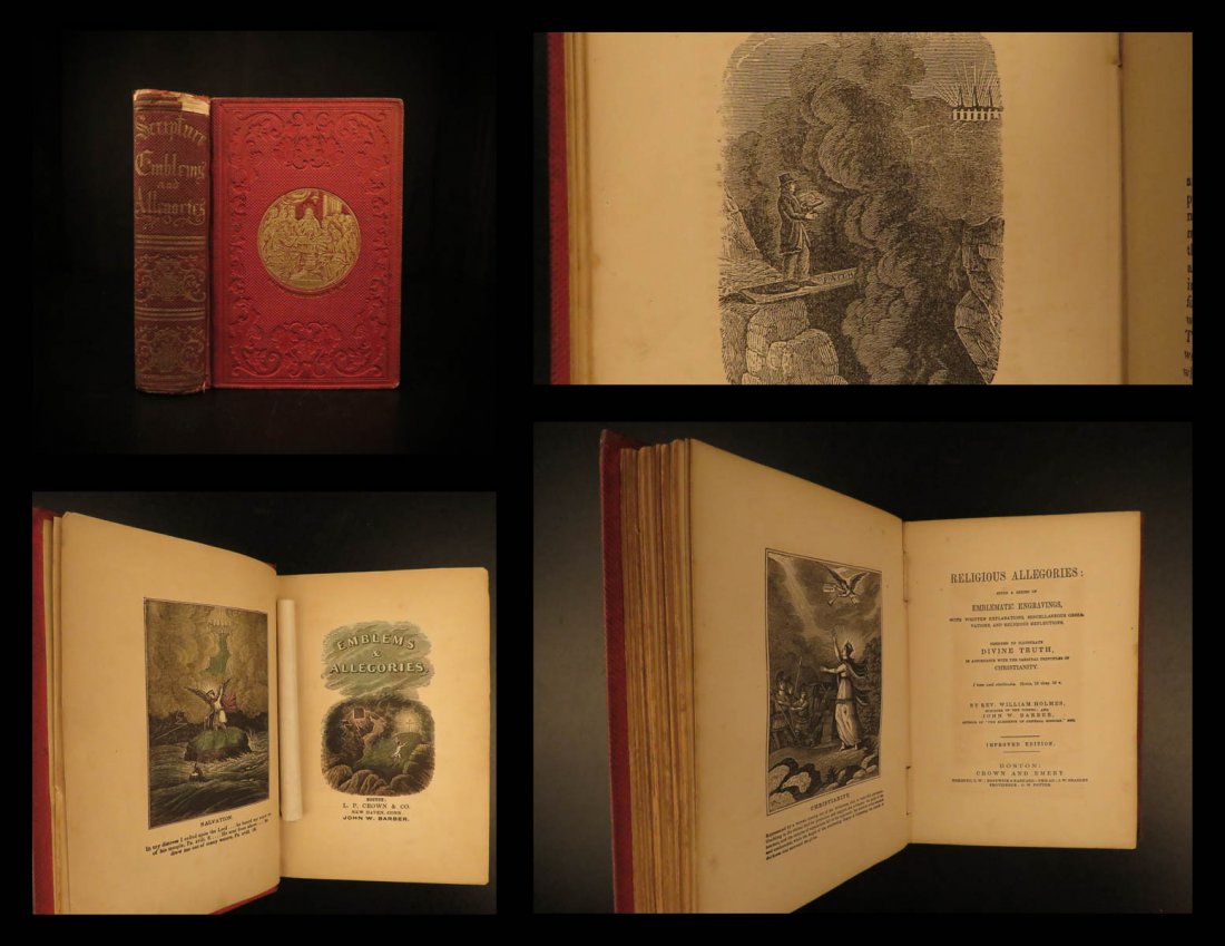 1859 Religious Emblems Allegories Holmes Barber Divine (1 of 10)