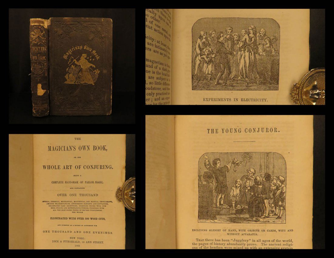 1863 Conjuring MAGIC Magicians Own Illustrated Optical (1 of 10)